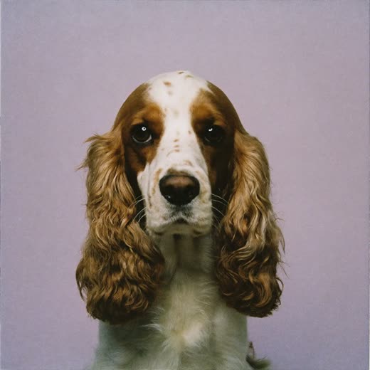 A cocker spaniel with freshly brushed ears